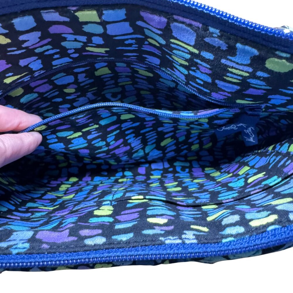 Vera Bradley Blue Navy Floral Crossbody Bag with Lime and Light Blue Accents - Picture 8 of 8